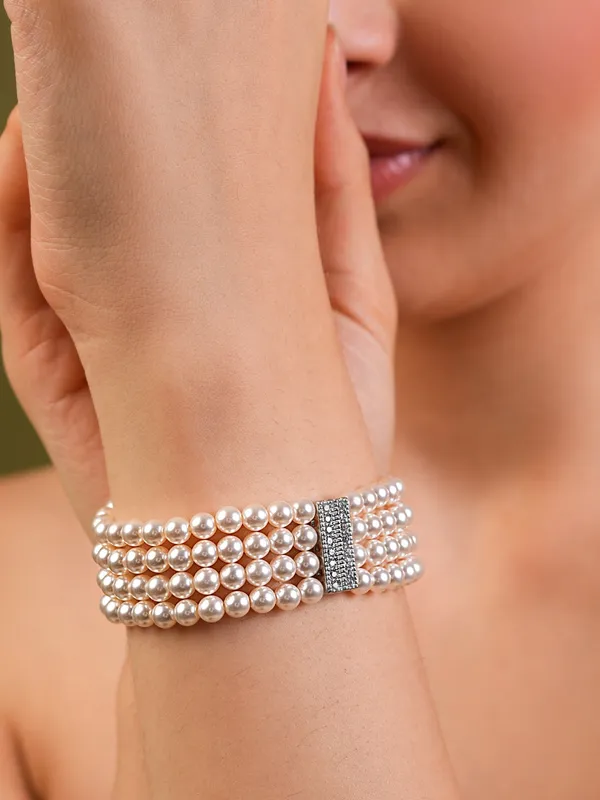 Celeste_Crown_Luxe_Pearl_Bracelet_with_Rhinestone_Clasp__|_Anniversary,_Rakhi_&_Birthday_Gift