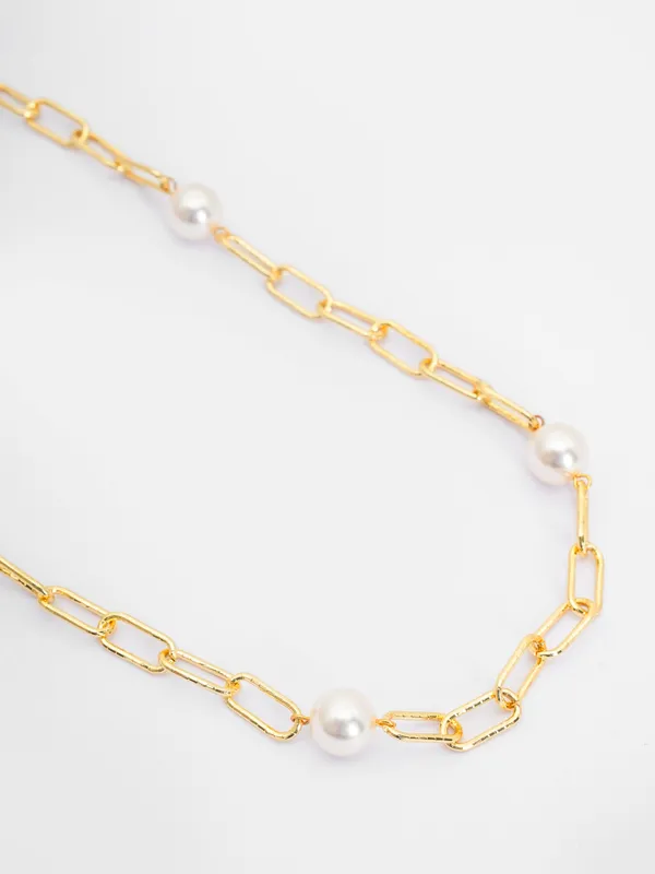 Basraa_Pearl_Link_Chain_Necklace_18K_Gold_Plated_Modern_Luxury