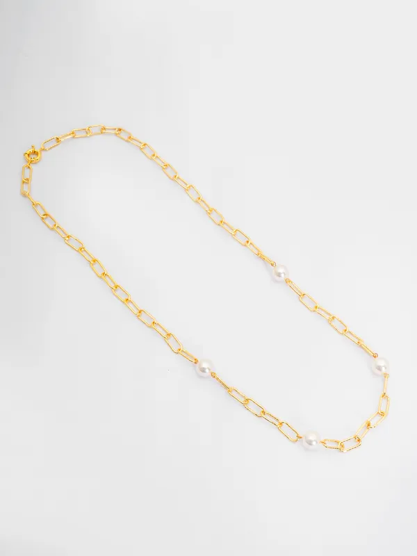 Basraa_Pearl_Link_Chain_Necklace_18K_Gold_Plated_Modern_Luxury