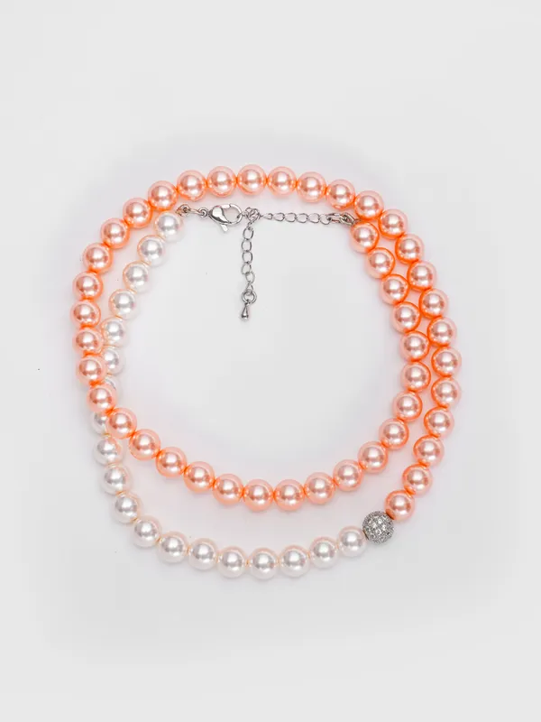 Basraa_Peach_Blush_Dual_Tone_Pearl_Necklace