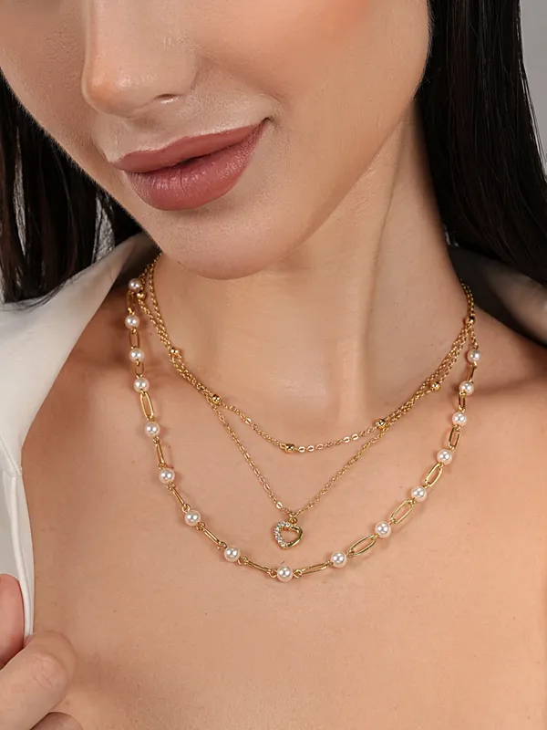 Basraa_Layered_Pearl_Heart_Pendant_Necklace_In_18K_Gold_Finish