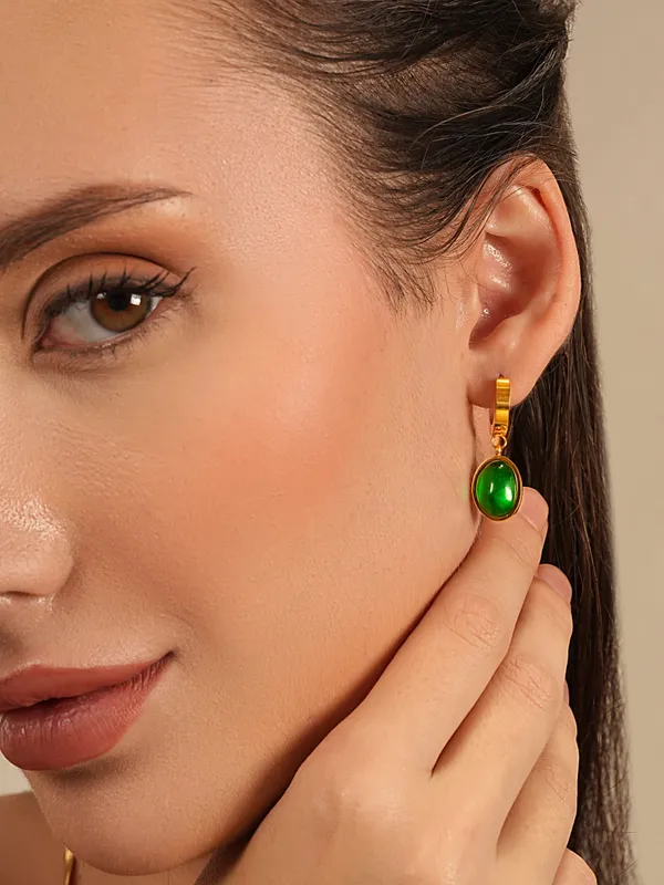 Emerald_Green_Aura_Drop_Earrings_18K_Gold_Plated_Stone_Dangles