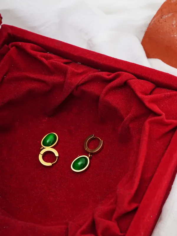 Emerald_Green_Aura_Drop_Earrings_18K_Gold_Plated_Stone_Dangles