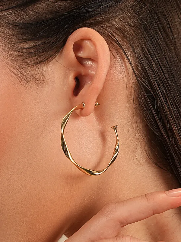 Twisted_Gold_Plated_Hoop_Earrings_Elegant_Minimal_Statement_Design_By_Basraa