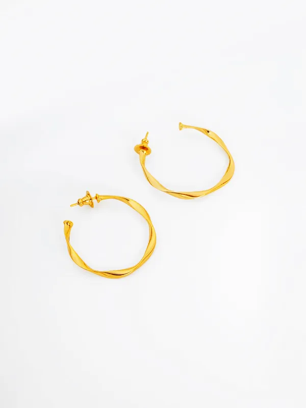 Twisted_Gold_Plated_Hoop_Earrings_Elegant_Minimal_Statement_Design_By_Basraa