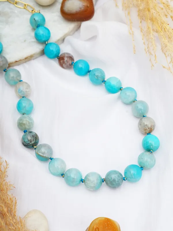 Ocean_Blue_Agate_Beaded_Necklace