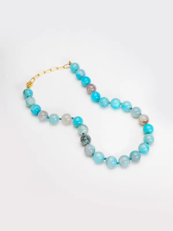 Ocean_Blue_Agate_Beaded_Necklace