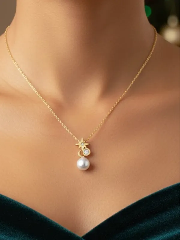 Basraa_92_5_Sterling_Silver_Star_Moon_Pearl_Pendant_Necklace