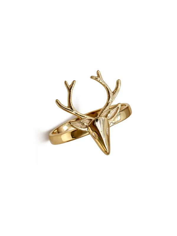 Basraa_92_5_Sterling_Silver_Reindeer_Motif_Gold_Plated_Ring