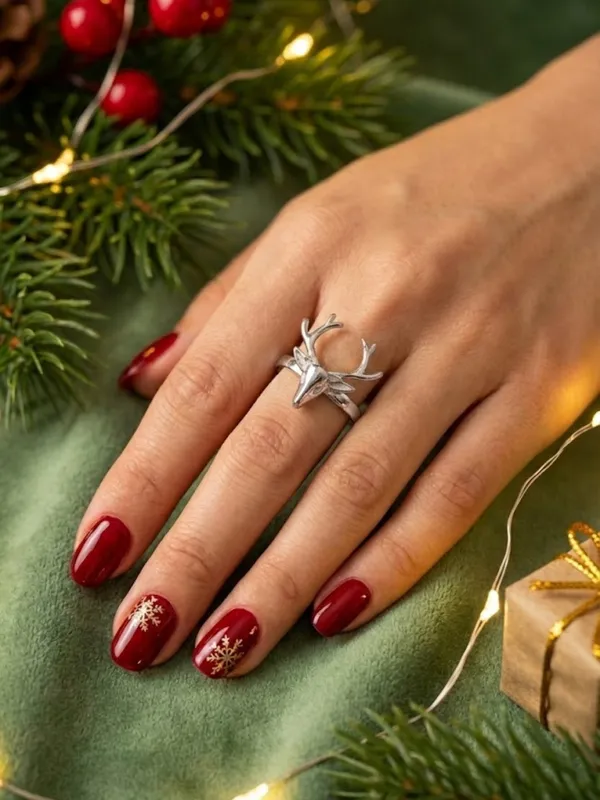 Basraa_92_5_Sterling_Silver_Reindeer_Motif_Ring