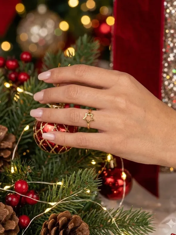Basraa_92_5_Sterling_Silver_Gold_Plated_Star_Outline_Ring_For_Women