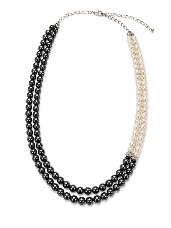 Black_N_White_Pearl_Double_Layered_Necklace_