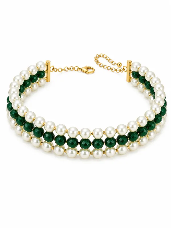 Emerald_Pearl_Statement_Choker_NEcklace