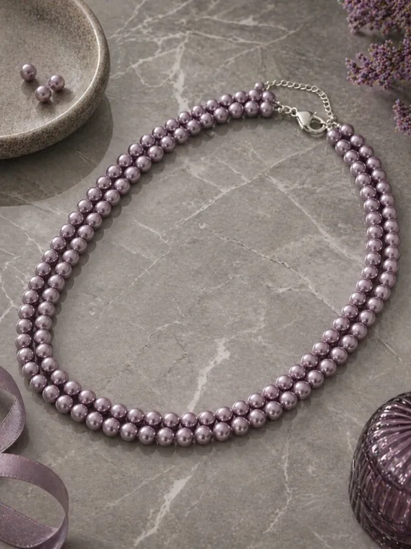 Lavender_Pearl_Double_Layered_Necklace