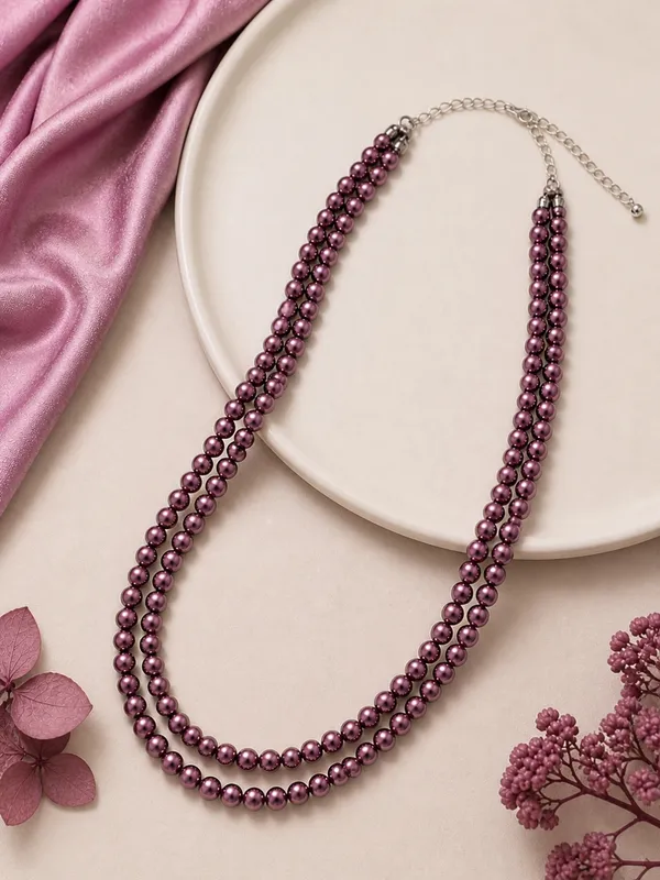 Plum_Pearl_Double_Layered_Necklace_