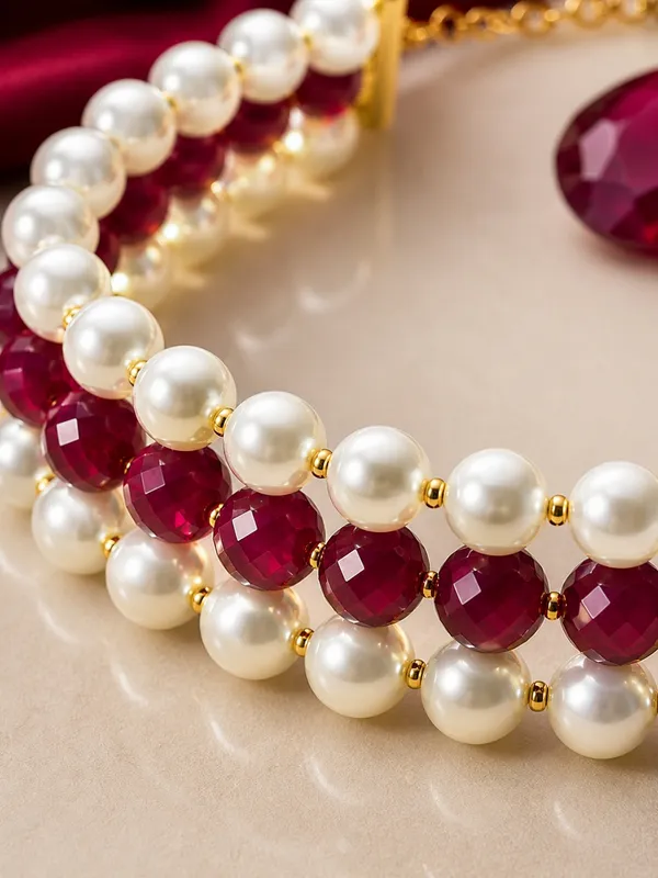 Ruby_Pearl_Statement_Choker_Necklace