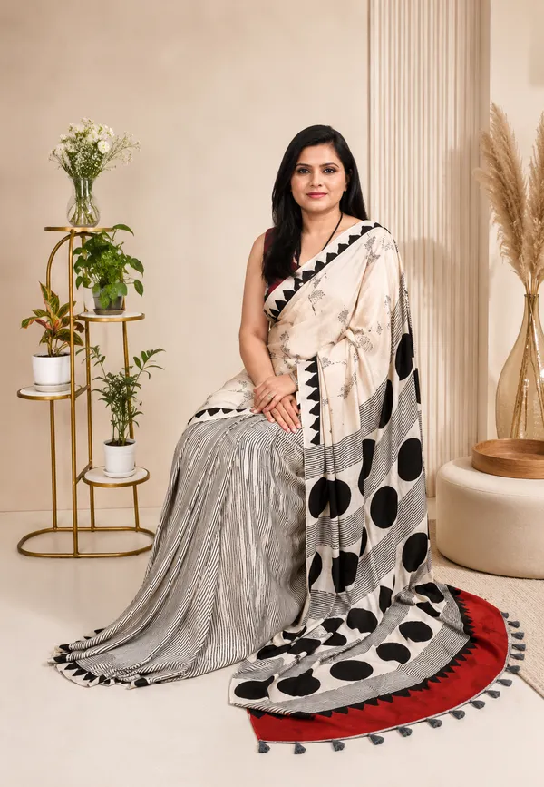 Ajrakh_Black_Handblock_Modal_Silk_Saree