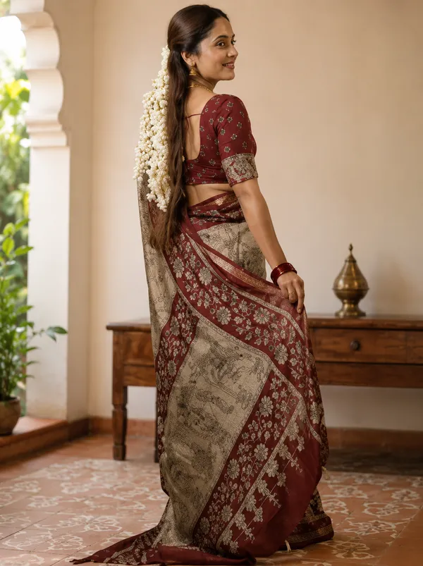 Traditional_Kalamkari_Prints_Mull_Cotton_Saree