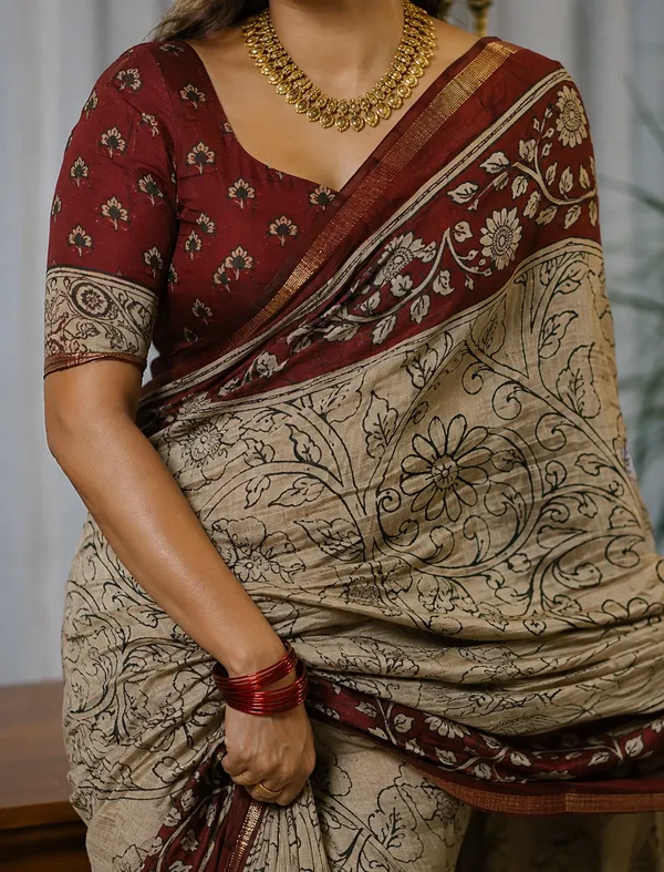 Traditional_Kalamkari_Prints_Mull_Cotton_Saree
