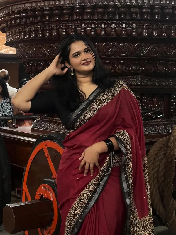 MAROON_:_BIHAR_MULCOTTON_SAREE