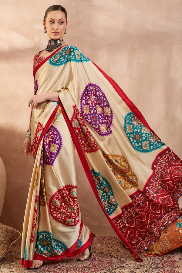 New_Semi_Gajji_Bandhej_New_Super_Lagdi_Pure_Gajji_Soft_Silk_Saree.