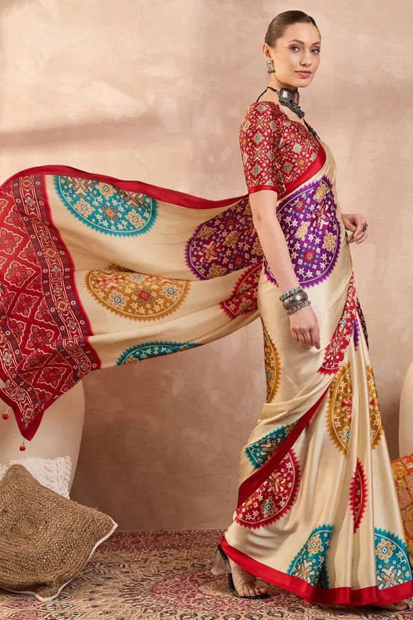 New_Semi_Gajji_Bandhej_New_Super_Lagdi_Pure_Gajji_Soft_Silk_Saree.