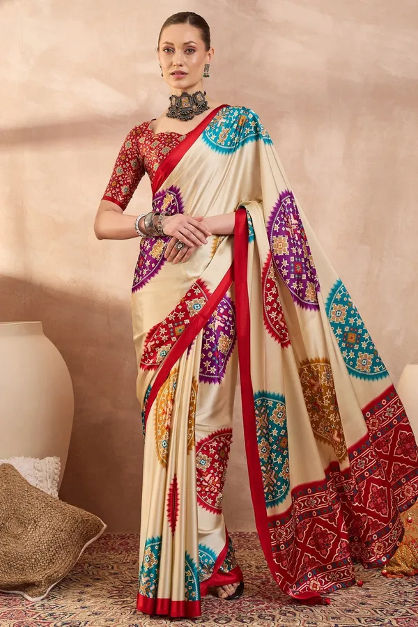 New_Semi_Gajji_Bandhej_New_Super_Lagdi_Pure_Gajji_Soft_Silk_Saree.