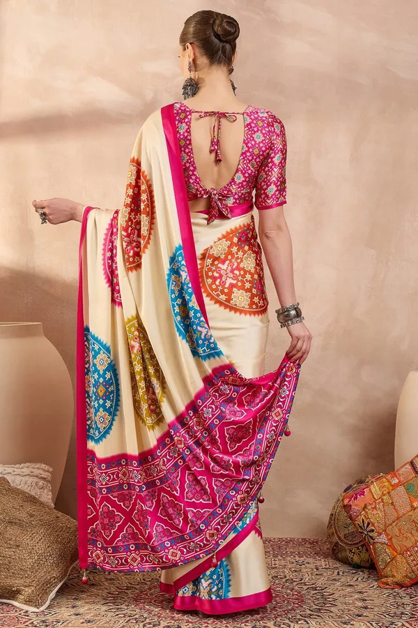 New_Semi_Pink_Gajji_Bandhej_New_Super_Lagdi_Pure_Gajji_Soft_Silk_Saree