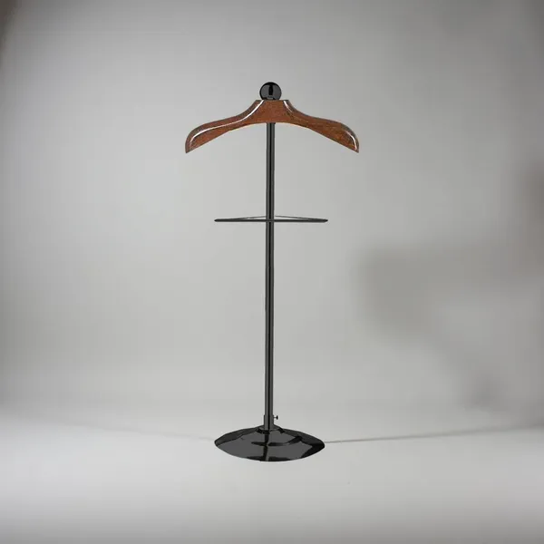 Black_Stainless_Steel_And_Wood_Premium_Coat_Rack_For_Wardrobe