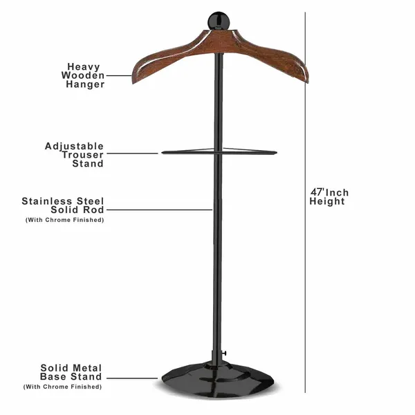 Black_Stainless_Steel_And_Wood_Premium_Coat_Rack_For_Wardrobe