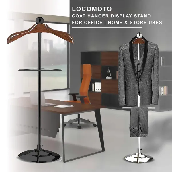 Black_Stainless_Steel_And_Wood_Premium_Coat_Rack_For_Wardrobe
