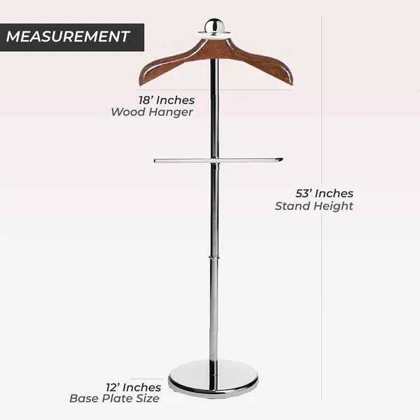 Chrome_Silver_Stainless_Steel_And_Wood_Premium_Coat_Rack_For_Wardrobe