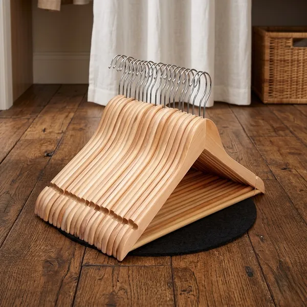 Teak_Wood_Premium_Hanger_For_Wardrobe_(PACK_OF_6)