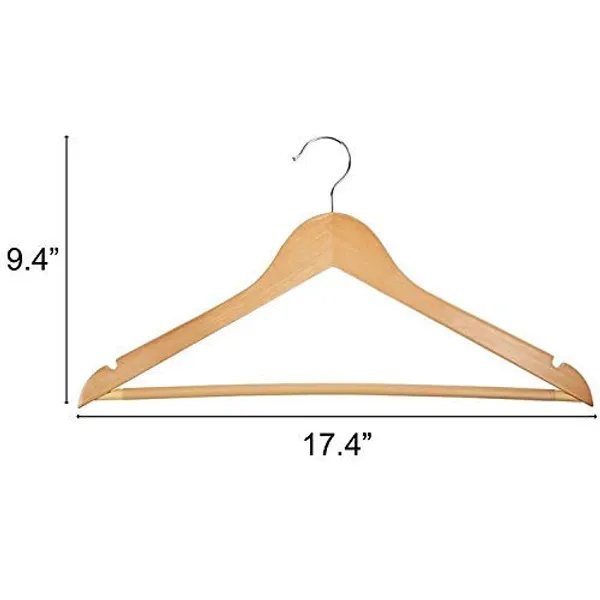 Teak_Wood_Premium_Hanger_For_Wardrobe_(PACK_OF_6)