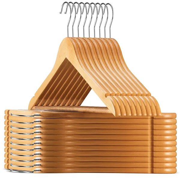Teak_Wood_Premium_Hanger_For_Wardrobe_(PACK_OF_6)