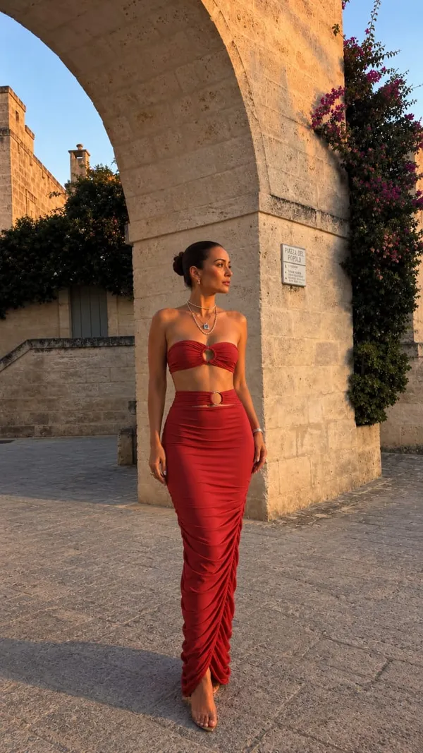Sundowners_Beaming_Skirt_Set_-_Fiery_Red