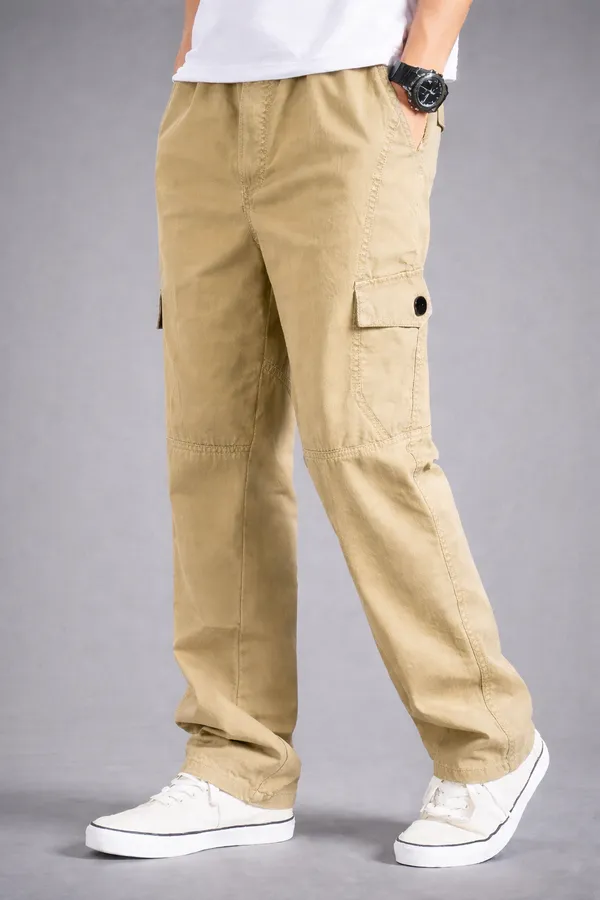 Beige_Cotton_Cargo_Pant_For_Men