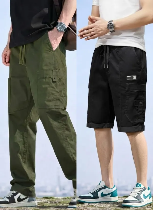 Men_Cargo_Pants_And_Cargo_Shorts_Pack_of_2