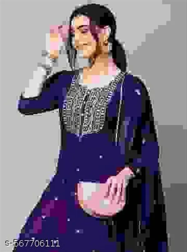 Navy_Blue_Cotton_Premium_Kurta_Set_For_Women