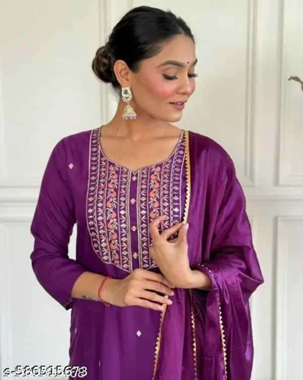 Purple_Cotton_Premium_Kurta_Set_For_Women