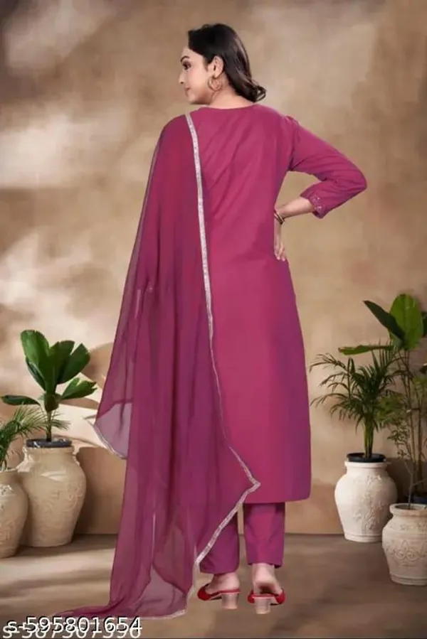 Maroon_Cotton_Premium_Kurta_Set_For_Women