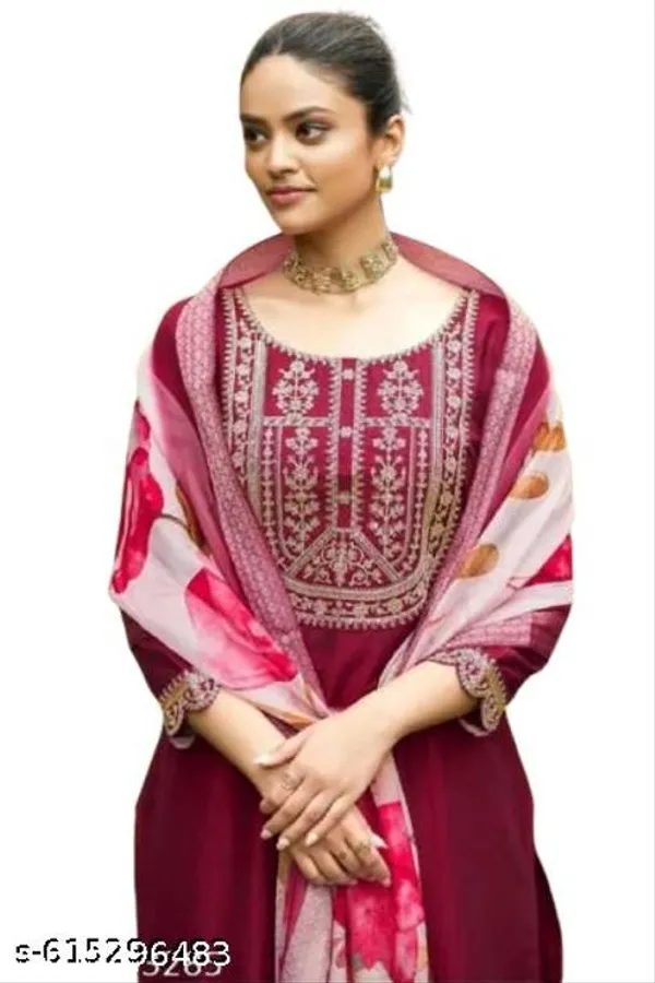 Red_Cotton_Premium_Kurta_Set_For_Women