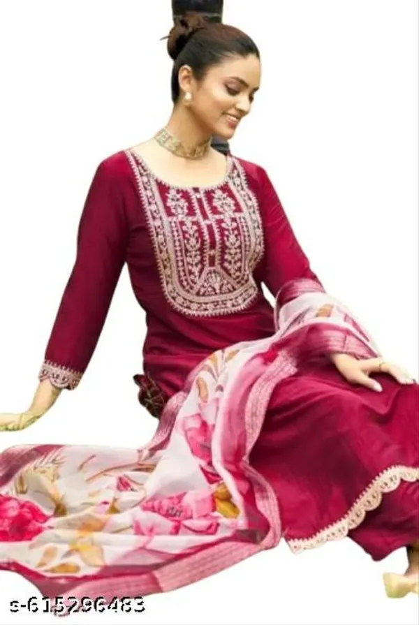 Red_Cotton_Premium_Kurta_Set_For_Women