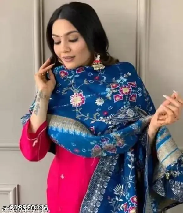 Pink_Cotton_Premium_Kurta_Set_For_Women