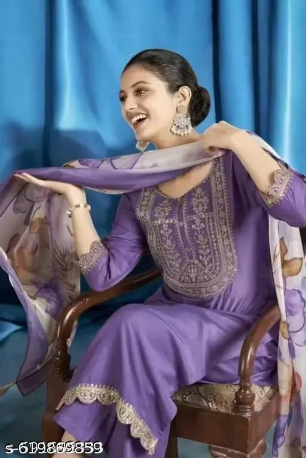 Lavender_Cotton_Premium_Kurta_Set_For_Women