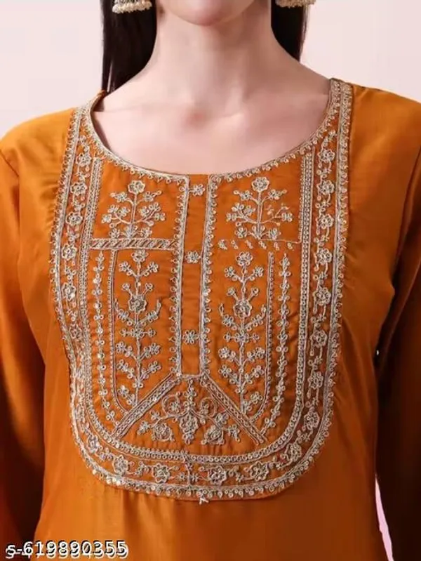 Orange_Cotton_Premium_Kurta_Set_For_Women
