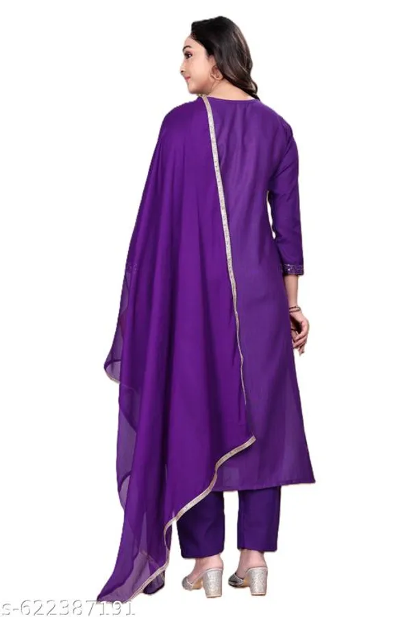Purple_Cotton_Premium_Kurta_Set_For_Women