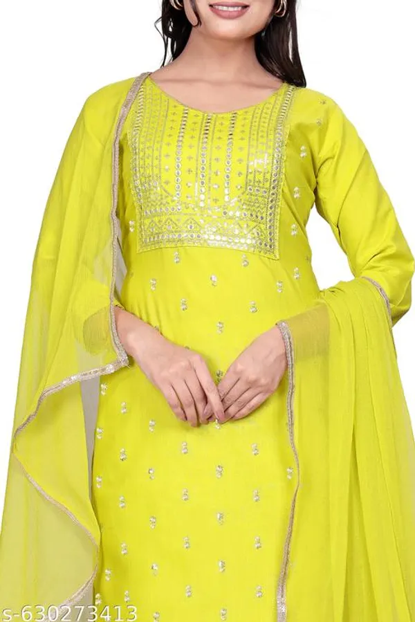 Yellow_Cotton_Premium_Kurta_Set_For_Women