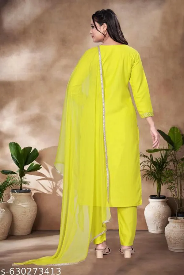 Yellow_Cotton_Premium_Kurta_Set_For_Women