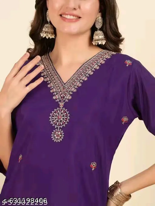 Purple_Cotton_Premium_Kurta_Set_For_Women